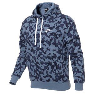 Nike Sportswear Club Pullover Hoodie Blue Camo